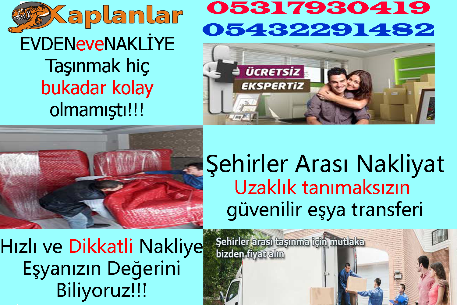 Kayseri Evden Eve Nakliyat KAPLANLAR Ev Ofis Taşıma Depolama